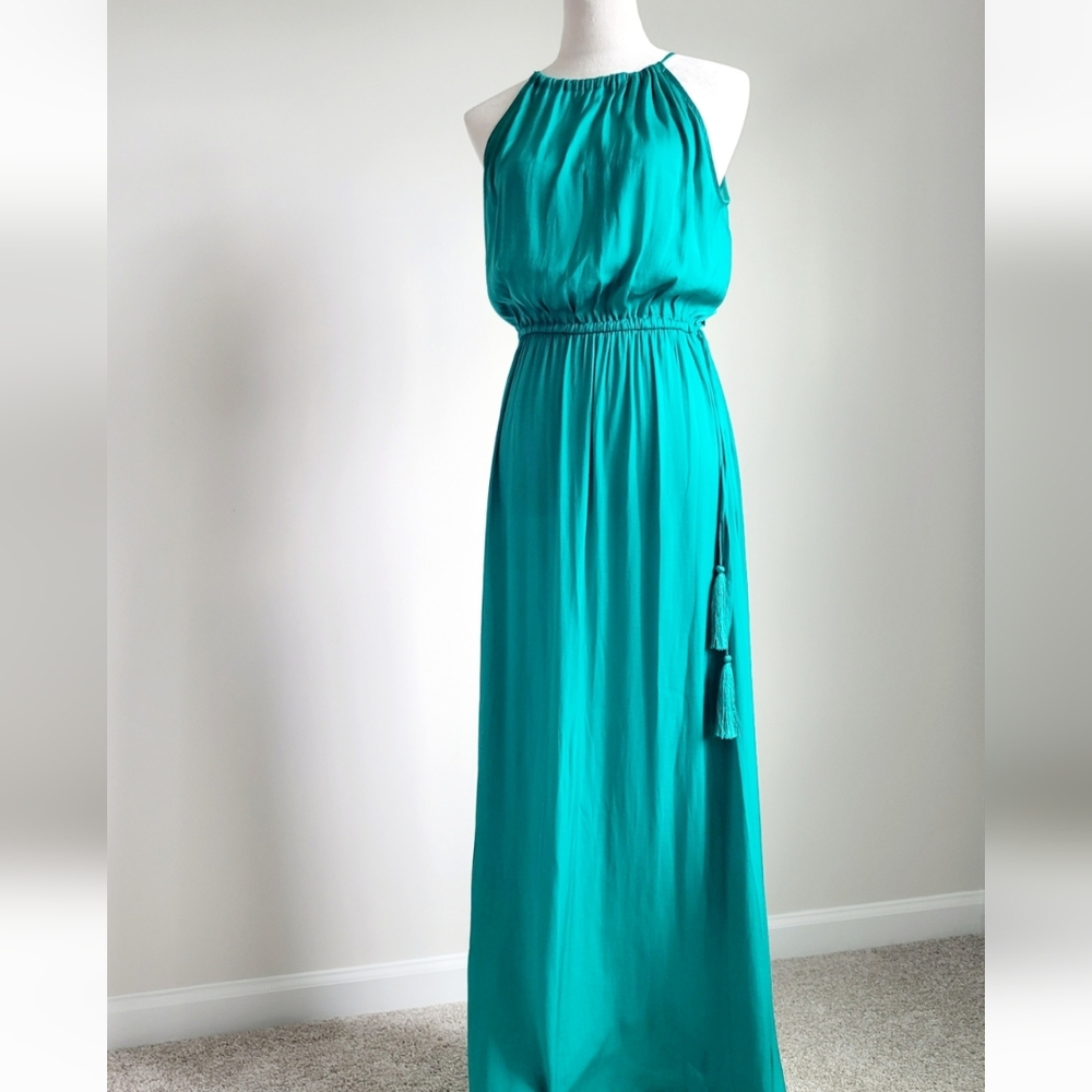 Loft Ann Taylor Women's Long Dress in Teal Color, Size S - Picture 10 of 10